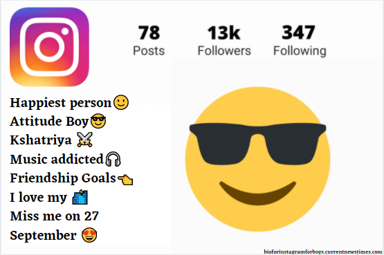 Attitude Bio for Instagram for Boy